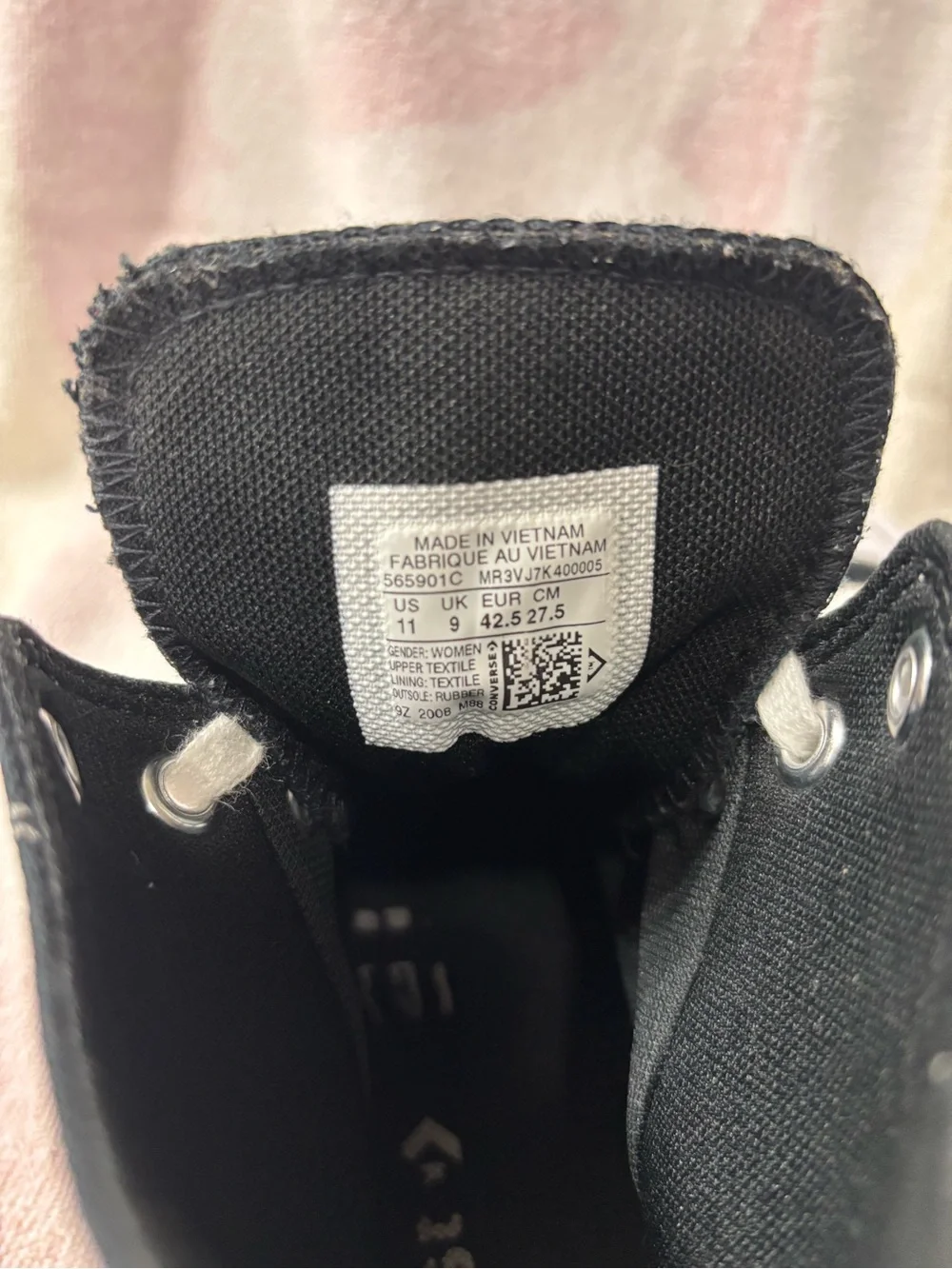 Converse All Star Lugged Black Canvas High Top Shoes Women’s Size 11